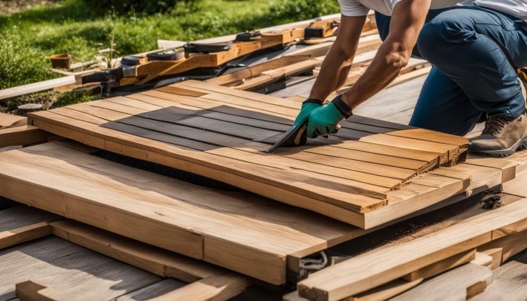Herkunft und Aufbereitung von recyceltem Terrassenholz