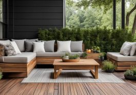 Terrassenmöbel aus recycelten Materialien für Holzterrassen
