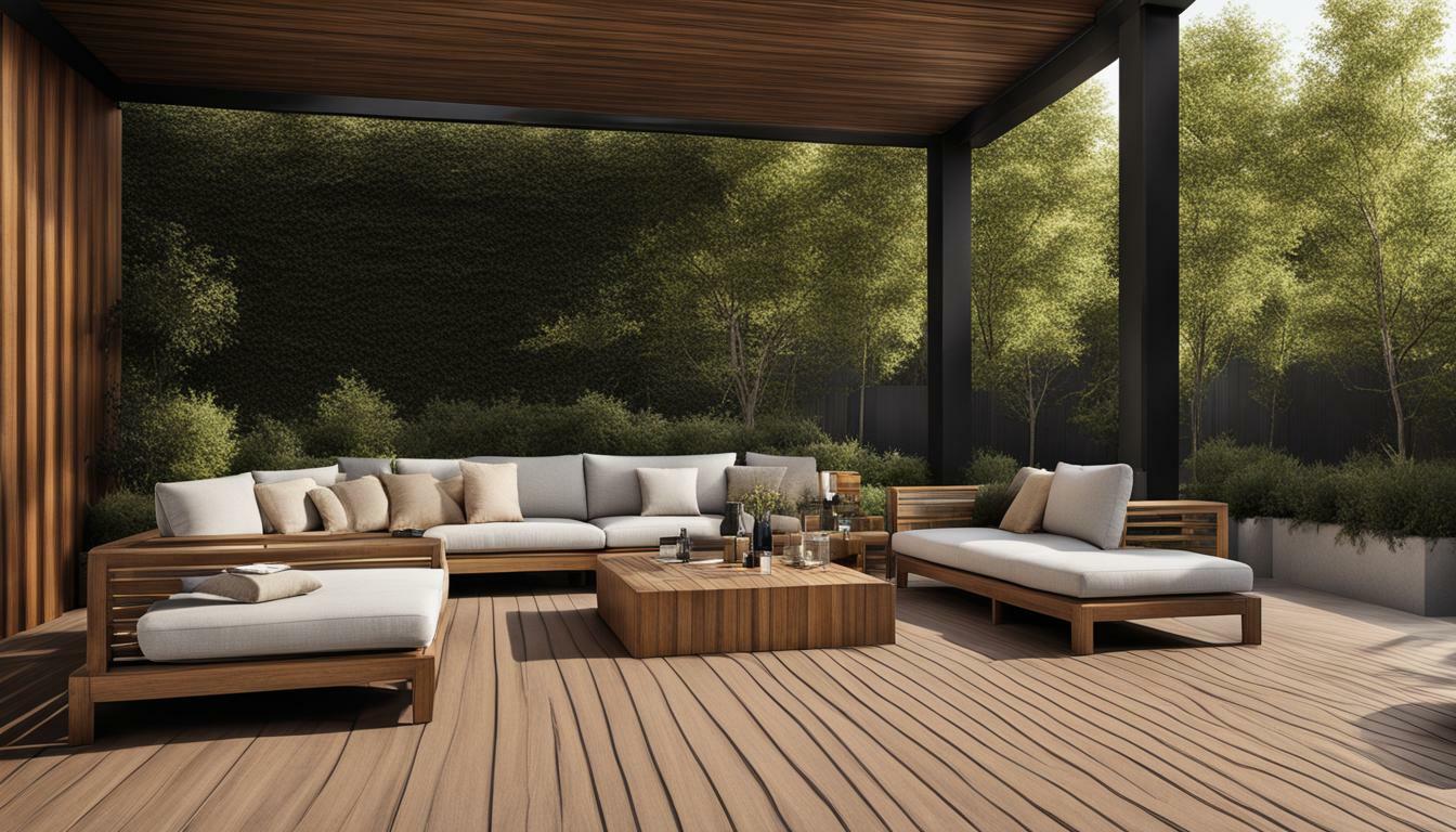 Trendige Designermöbel für moderne Holzterrassen