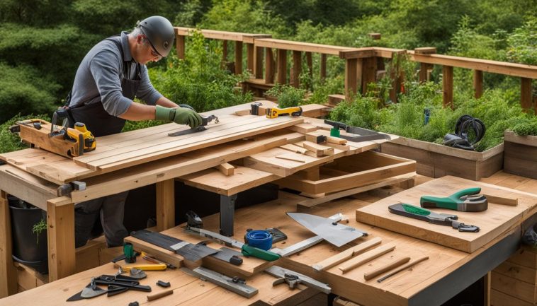 Günstiger Terrassenbau mit Holz als DIY-Projekt