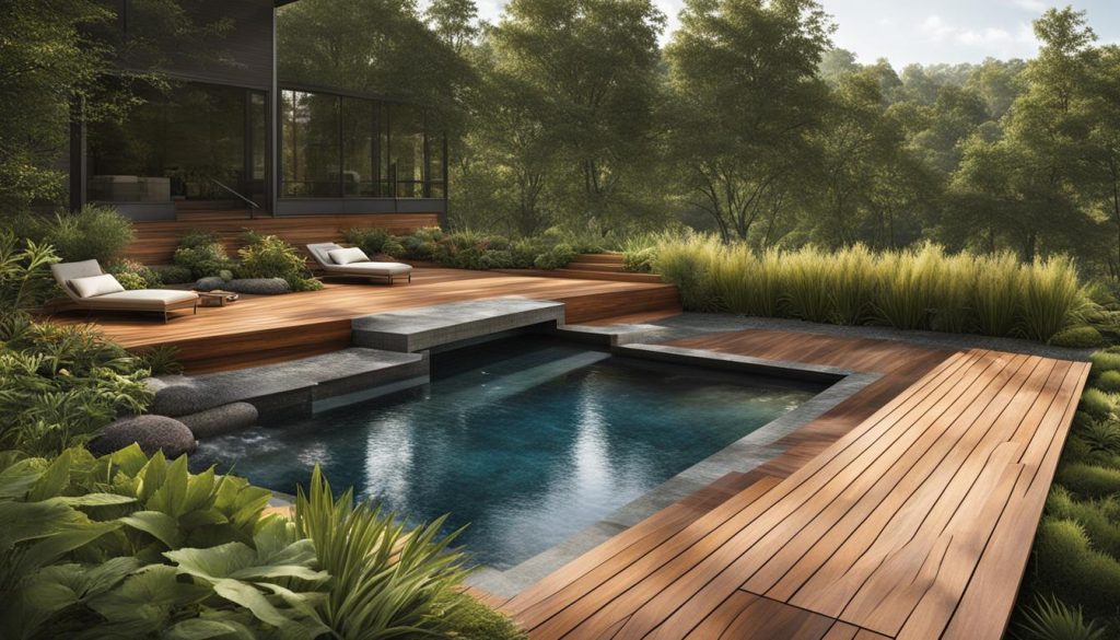 Nachhaltige Gestaltungsideen für den Poolbereich mit Holzterrassenbelägen