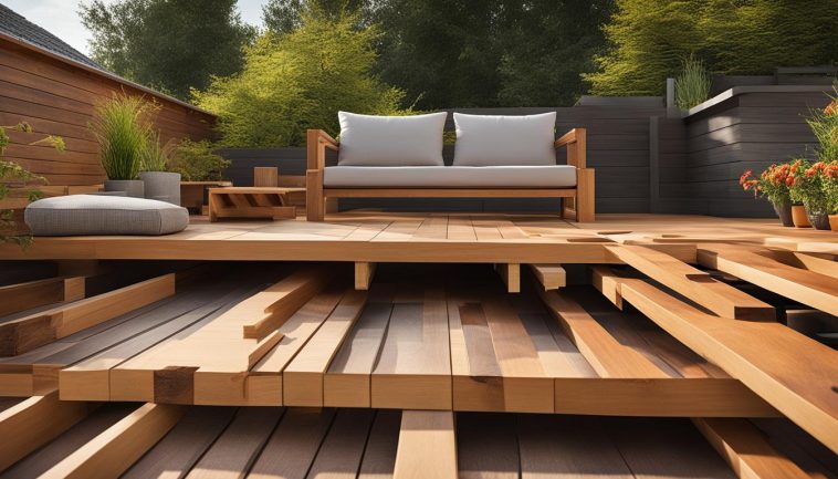 Terrassenbau Kostenkalkulation mit Holz