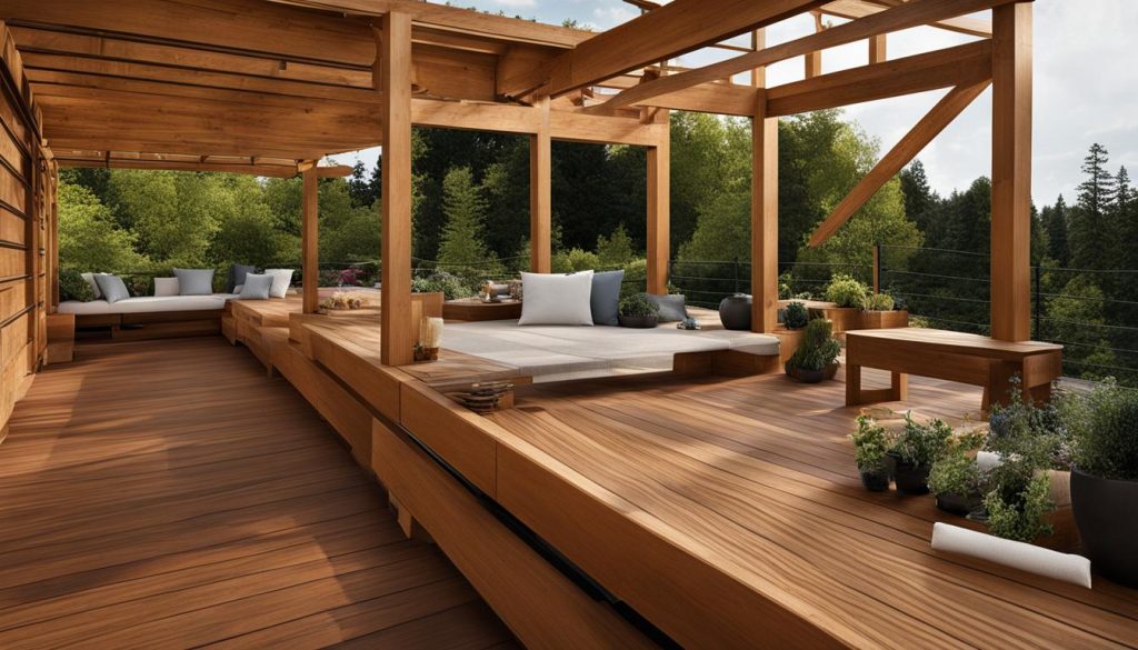 Terrassenbau mit Holz