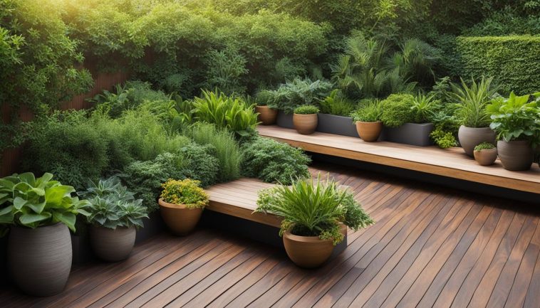 Terrassenpflanzen und ihre ästhetische Wirkung auf Holzbelägen