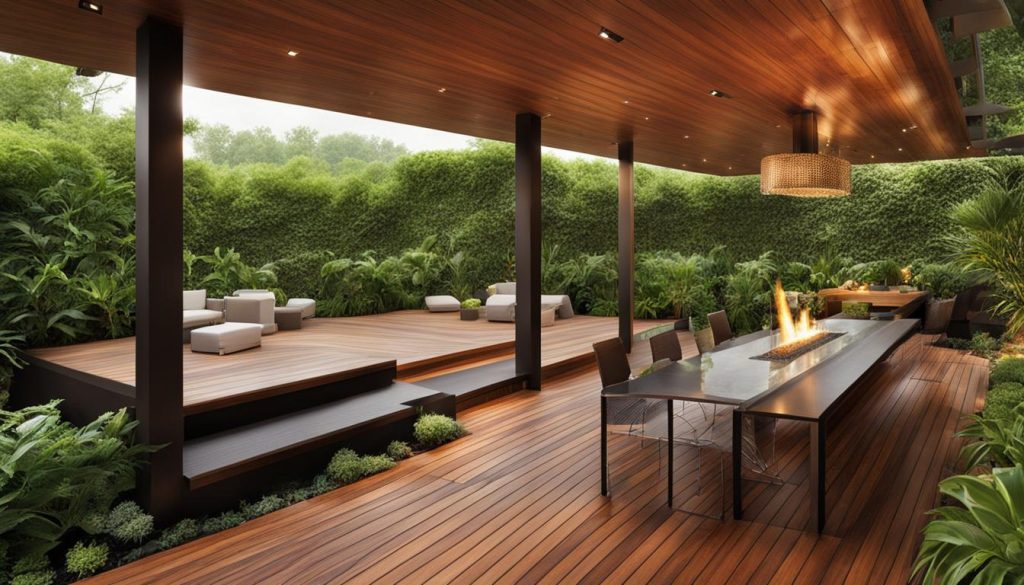 nachhaltige Terrassenlösungen und Holz im Außenbereich